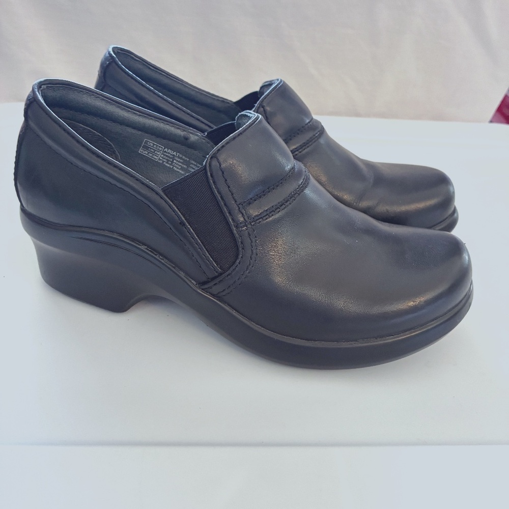 Ariat Sutter black Women's Clogs shoes comfort work slip on smooth leather  6.5B